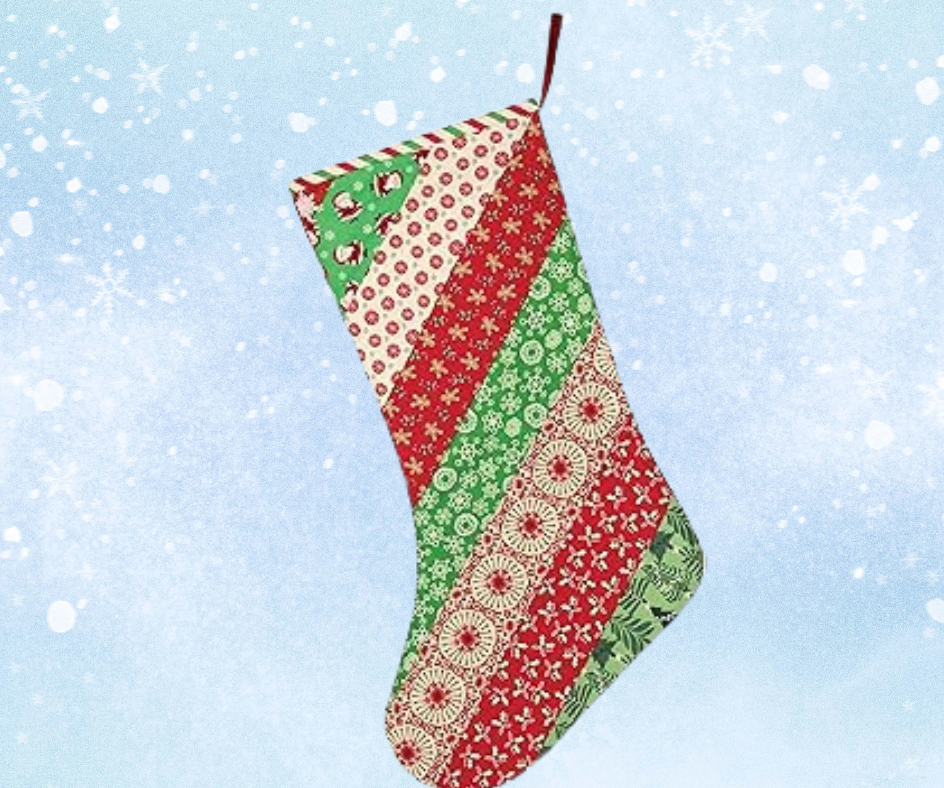 Holiday Stocking with a snowy background